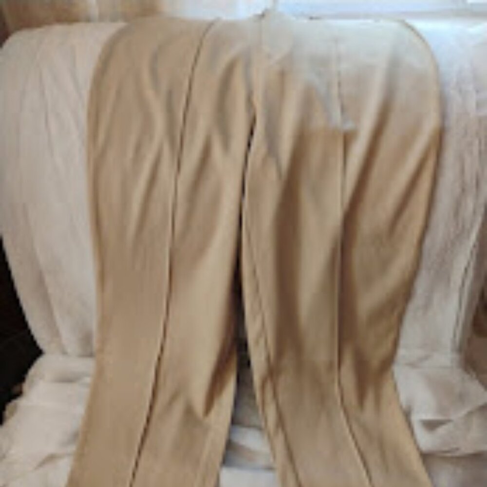 Women's Classic Beige Dress Pants in Size M